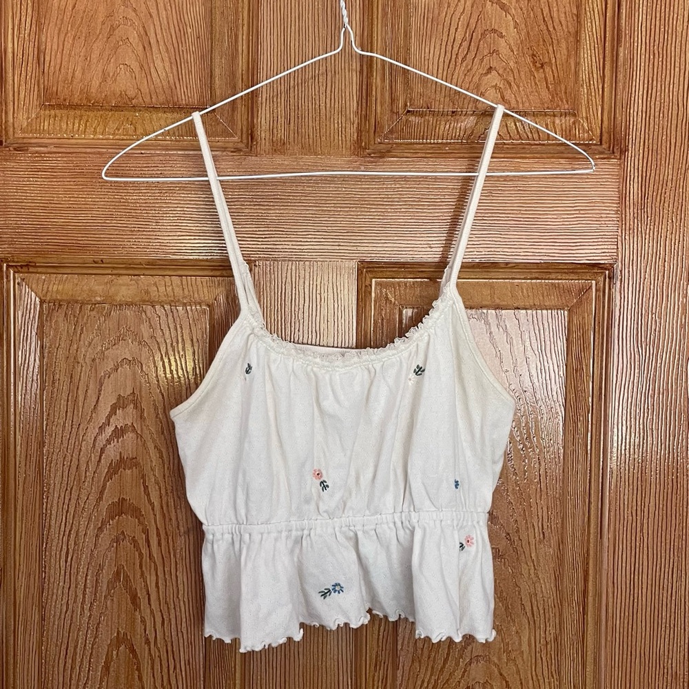 Cropped American Eagle Scrunched Top